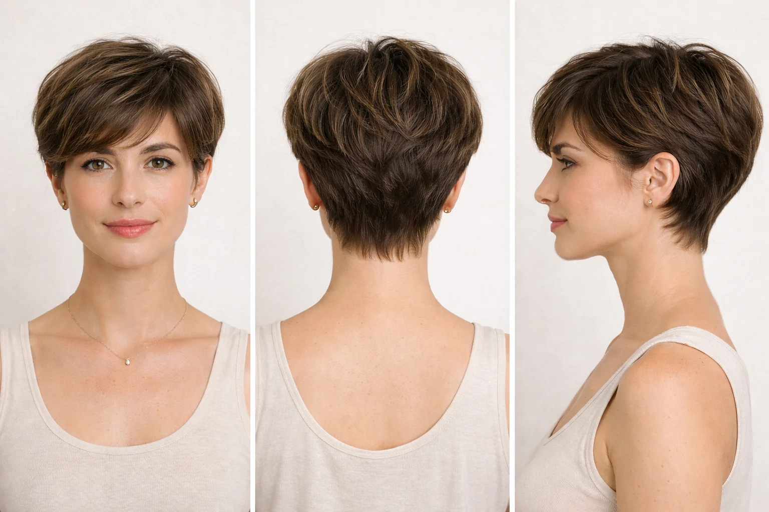 soft pixie haircut women