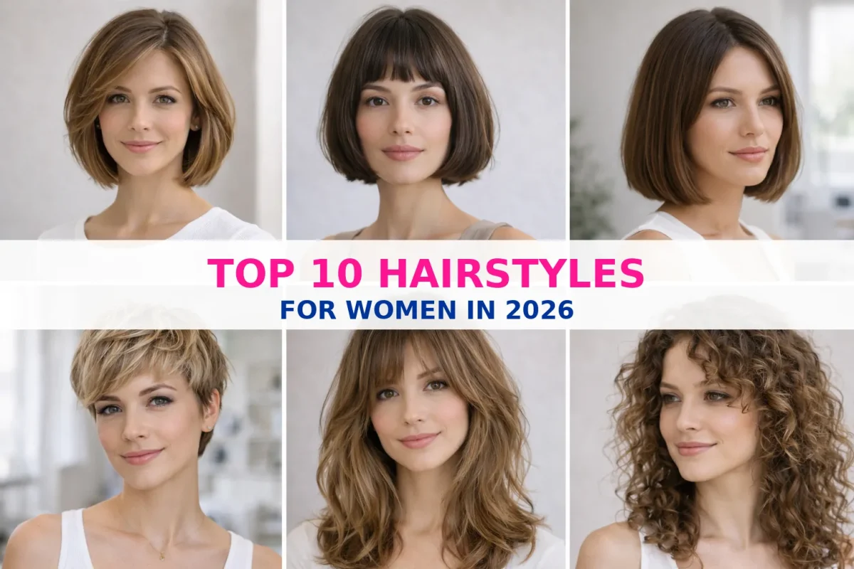2026 women’s hairstyle trends collage.